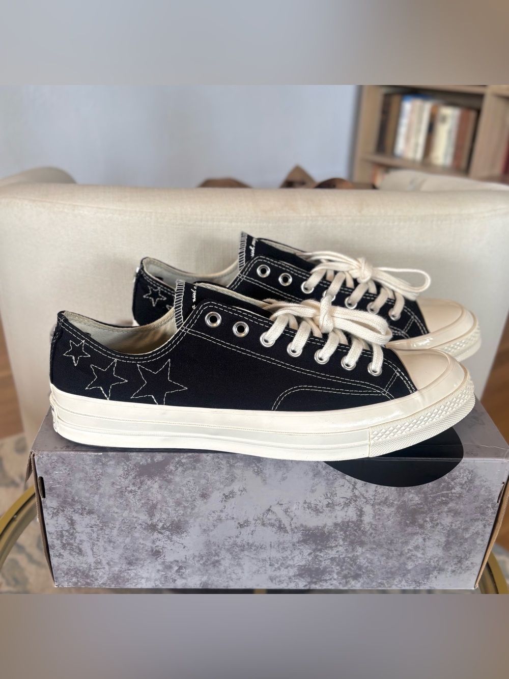 Converse Chuck 70 Low “Stars” A11612C Mens 11.5 Black Egret Dark Matter